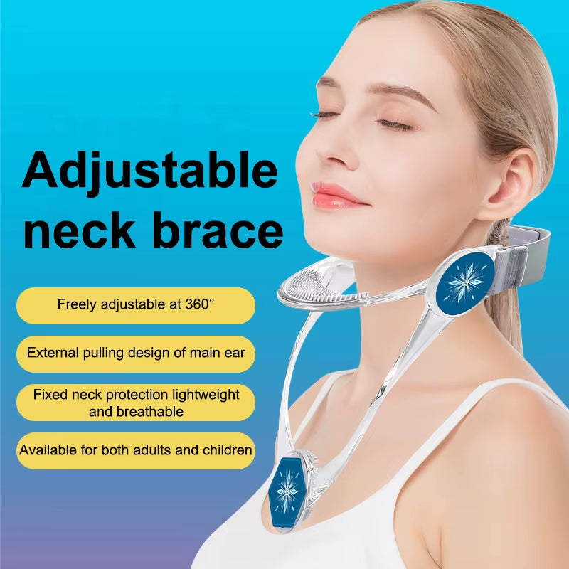 Cervical Traction Device Adjustable Neck Support Braces Decompressed Spine Posture Correction Pain Prevent Head Low Double Chin